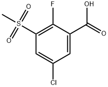 5-Chloro-2-fluoro-3-(methylsulfonyl)benzoic acid Structure