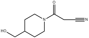 1-Piperidinepropanenitrile, 4-(hydroxymethyl)-β-oxo- Structure