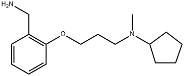 Benzenemethanamine, 2-[3-(cyclopentylmethylamino)propoxy]- Structure