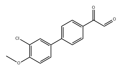 [1,1'-Biphenyl]-4-acetaldehyde, 3'-chloro-4'-methoxy-α-oxo- Structure