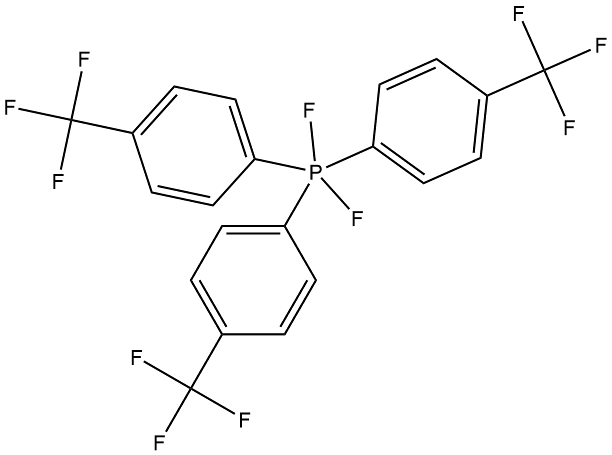 Phosphorane, difluorotris[4-(trifluoromethyl)phenyl]-, (TB-5-11)- Structure