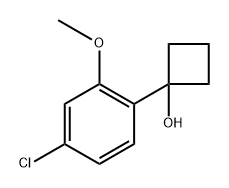 1-(4-chloro-2-methoxyphenyl)cyclobutanol Structure