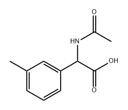 Benzeneacetic acid, α-(acetylamino)-3-methyl- Structure