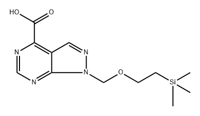 1-((2-(Trimethylsilyl)ethoxy)methyl)-1H-pyrazolo[3,4-D]pyrimidine-4-carboxylic acid Structure