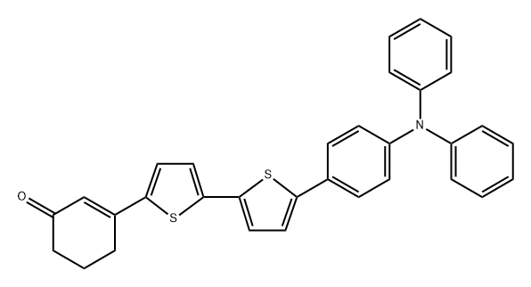 3-(5'-(4-(DiphenylaMino)phenyl)-[2,2'-bithiophen]-5-yl)cyclohex-2-enone 구조식 이미지