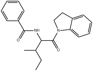Benzamide, N-[1-[(2,3-dihydro-1H-indol-1-yl)carbonyl]-2-methylbutyl]- Structure