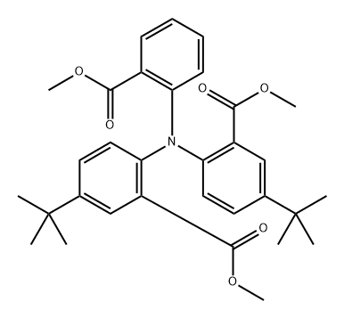 Benzoic acid, 2,2'-[[2-(methoxycarbonyl)phenyl]imino]bis[5-(1,1-dimethylethyl)-, 1,1'-dimethyl ester Structure