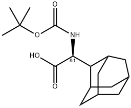 Tricyclo[3.3.1.13,7]decane-2-acetic acid, α-[[(1,1-dimethylethoxy)carbonyl]amino]-, (αS)- 구조식 이미지