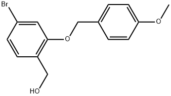 4-Bromo-2-[(4-methoxyphenyl)methoxy]benzenemethanol Structure