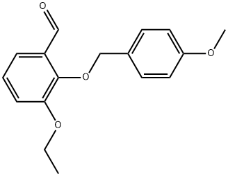 3-Ethoxy-2-[(4-methoxyphenyl)methoxy]benzaldehyde 구조식 이미지