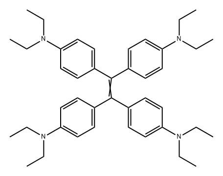 Benzenamine, 4,4',4'',4'''-(1,2-ethenediylidene)tetrakis[N,N-diethyl- (9CI) 구조식 이미지