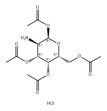 α-D-Galactopyranose, 2-amino-2-deoxy-, 1,3,4,6-tetraacetate, hydrochloride (9CI) Structure