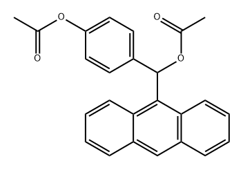 9-Anthracenemethanol, α-[4-(acetyloxy)phenyl]-, 9-acetate Structure