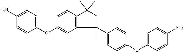 Benzenamine, 4-[4-[6-(4-aminophenoxy)-2,3-dihydro-1,3,3-trimethyl-1H-inden-1-yl]phenoxy]- Structure