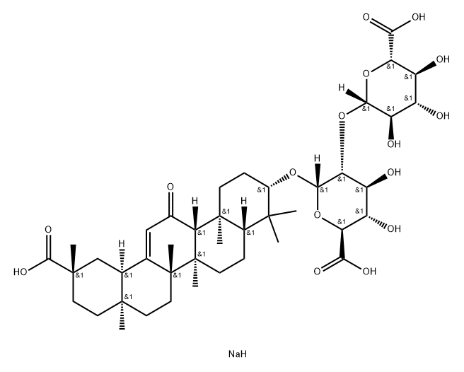 GLYCYRRHIZICACIDMONOSODIUMSALT Structure