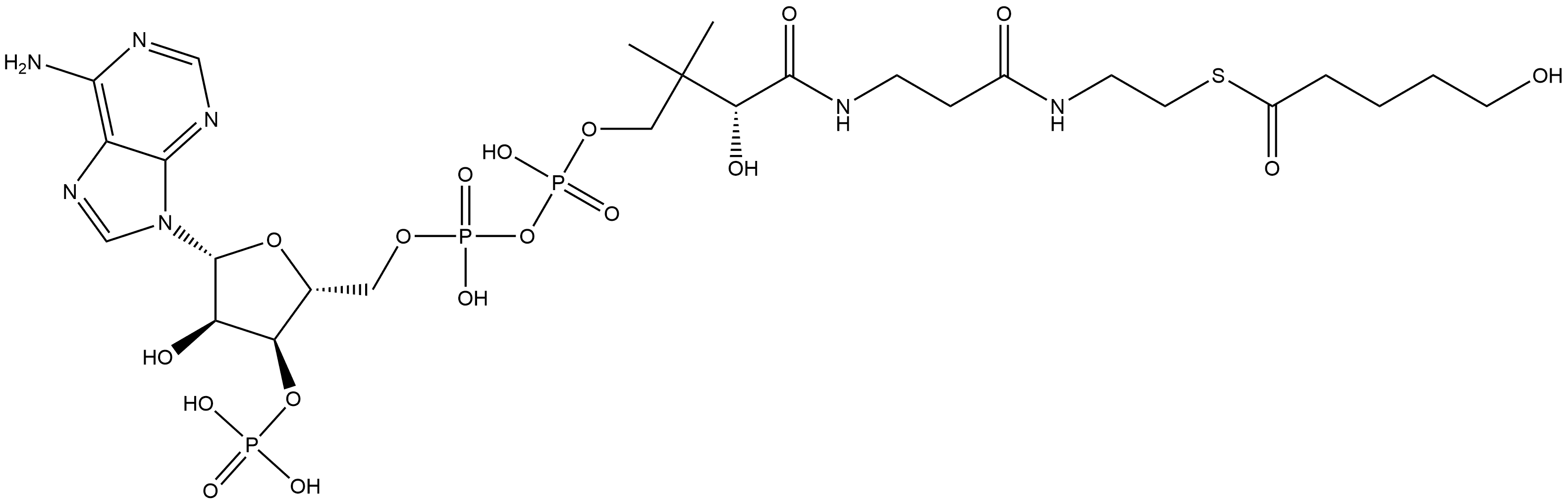 Coenzyme A, S-(5-hydroxypentanoate) Structure