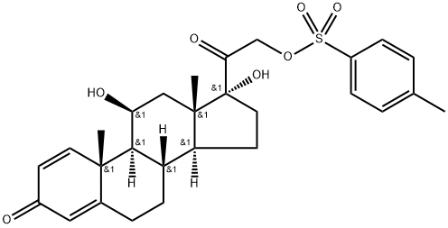 11β,17,21-Trihydroxy-pregna-1,4-diene-3,20-dione 21-p-Toluenesulfonate Structure