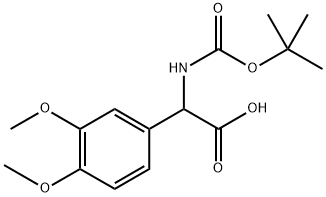 Benzeneacetic acid, α-[[(1,1-dimethylethoxy)carbonyl]amino]-3,4-dimethoxy- Structure