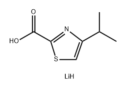 2-Thiazolecarboxylic acid, 4-(1-methylethyl)-, lithium salt (1:1) Structure