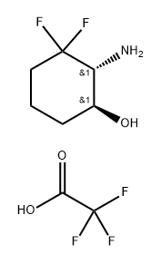 (1R,6S)-2,2-difluoro-6-hydroxycyclohexanaminium trifluoroacetate 구조식 이미지