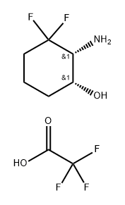 (1R,6R)-2,2-difluoro-6-hydroxycyclohexanaminium trifluoroacetate 구조식 이미지