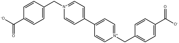 4,4'-([4,4'-bipyridine]-1,1'-diium-1,1'-diylbis(methylene))dibenzoate Structure