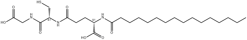 Glycine, N-[N-[N-(1-oxohexadecyl)-L-γ-glutamyl]-L-cysteinyl]- (9CI) 구조식 이미지