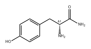 Benzenepropanamide, α-amino-4-hydroxy-, (αR)- Structure