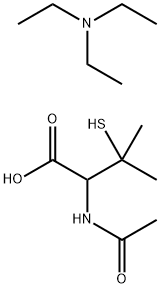 Valine, N-acetyl-3-mercapto-, compd. with N,N-diethylethanamine (1:1) 구조식 이미지