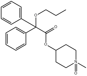 Benzeneacetic acid, α-phenyl-α-propoxy-, 1-methyl-1-oxido-4-piperidinyl ester Structure