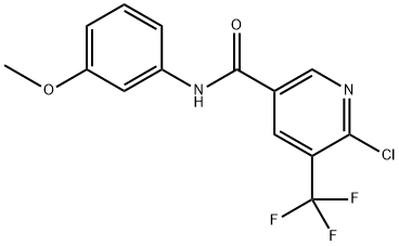 6-Chloro-N-(3-methoxyphenyl)-5-(trifluoromethyl)-3-pyridinecarboxamide Structure