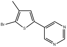 5-(5-Bromo-4-methyl-2-thienyl)pyrimidine Structure