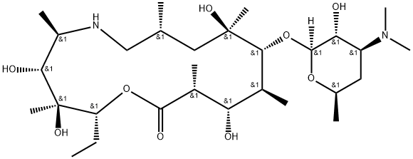 Descladinose 6-N-Desmethyl Azithromycin 구조식 이미지