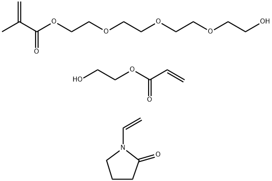 2-Propenoic acid, 2-methyl-, 2-2-2-(2-hydroxyethoxy)ethoxyethoxyethyl ester, polymer with 1-ethenyl-2-pyrrolidinone and 2-hydroxyethyl 2-propenoate Structure