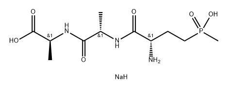 [(S)-4-[Methyl(hydroxy)phosphinyl]-2-aminobutanoyl]-L-Ala-L-Ala-OH/sodium,(1:x) Structure