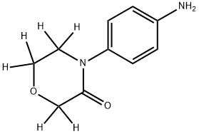 4-(4-Aminophenyl)morpholin-3-one-d6 구조식 이미지