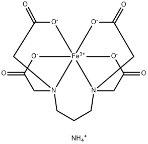 암모늄 (1,3-디아미노프로판테트라아세테이토)철(III) 구조식 이미지