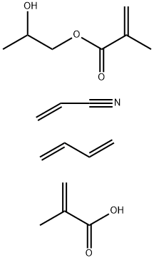 2-Propenoic acid, 2-methyl-, polymer with 1,3-butadiene, 2-hydroxypropyl 2-methyl-2-propenoate and 2-propenenitrile Structure