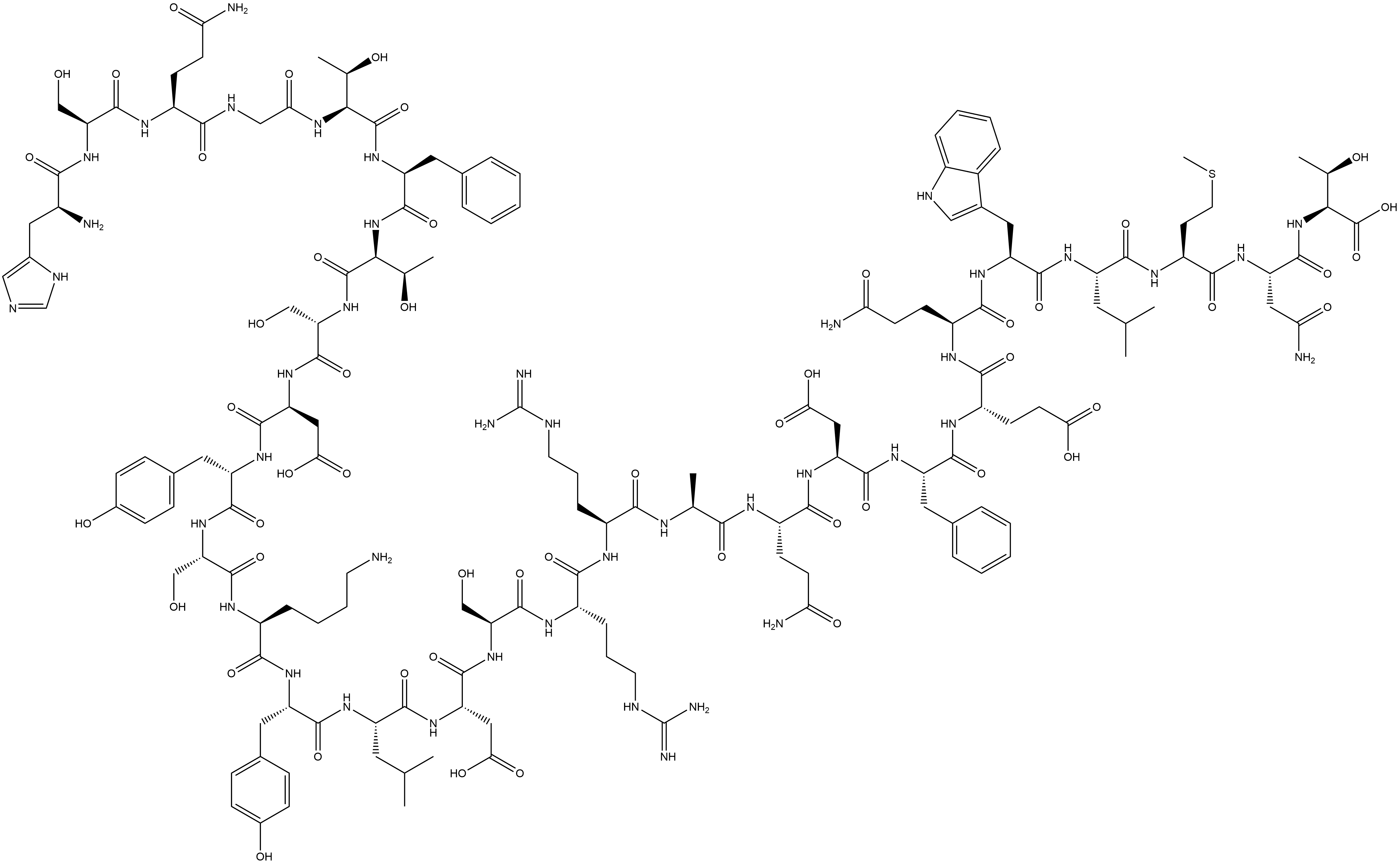 Glucagon Impurity 6 Tetratrifluoroacetate Glu 23-Glucagon) Structure