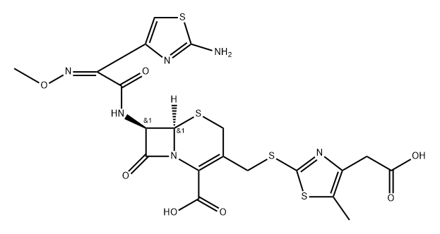 Cefodizime oxidation Impurity 1 구조식 이미지