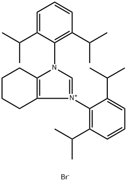 1H-Benzimidazolium, 1,3-bis[2,6-bis(1-methylethyl)phenyl]-4,5,6,7-tetrahydro-, bromide (1:1) Structure