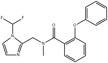 N-((1-(difluoromethyl)-1H-imidazol-2-yl)methyl)-N-methyl-2-phenoxybenzamide 구조식 이미지