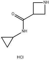 3-Azetidinecarboxamide,N-cyclopropyl-, hydrochloride (1:1) Structure