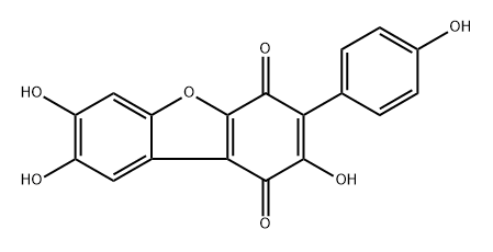 1,4-Dibenzofurandione, 2,7,8-trihydroxy-3-(4-hydroxyphenyl)- Structure