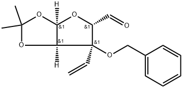 (3aR,5S,6R,6aR)-6-(Benzyloxy)-2,2-dimethyl-6-vinyltetrahydrofuro[2,3-d][1,3]dioxole-5-carbaldehyde Structure