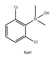 Silanol, 1-(2,6-dichlorophenyl)-1,1-dimethyl-, sodium salt (1:1) Structure