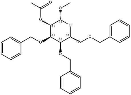 methyl 2-O-acetyl-3,4,6-tri-O-benzyl-β-D-altropyranoside Structure