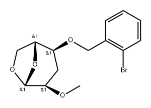 .beta.-D-ribo-Hexopyranose, 1,6-anhydro-4-O-(2-bromophenyl)methyl-3-deoxy-2-O-methyl- Structure