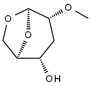 .beta.-D-ribo-Hexopyranose, 1,6-anhydro-3-deoxy-2-O-methyl- Structure