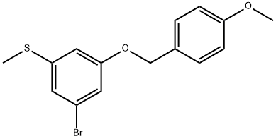 1-Bromo-3-[(4-methoxyphenyl)methoxy]-5-(methylthio)benzene 구조식 이미지